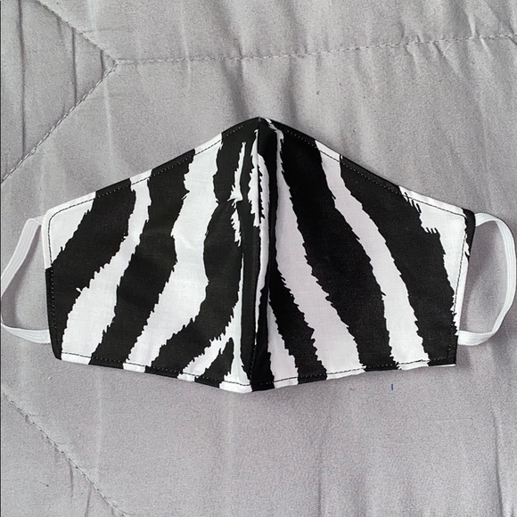 Zebra Print Face Mask - Picture 2 of 2